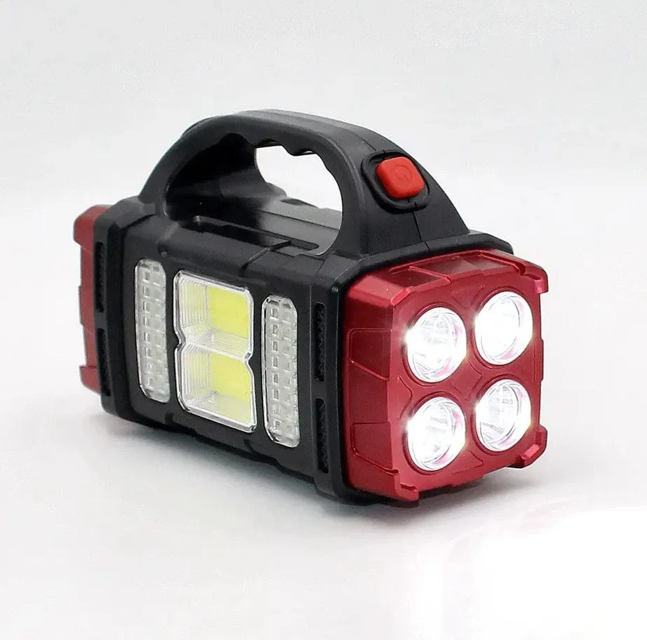 HB-2678 extra erős fényű, 62 LED-es, napelemes kézilámpa és power bank - praktikus lámpa kempingezéshez, horgászathoz, szereléshez