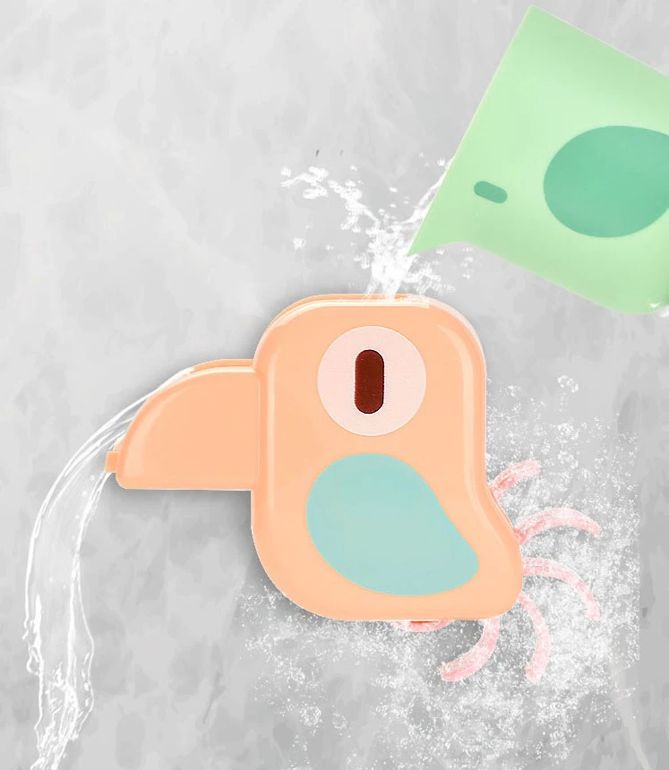 8 részes, vízesést imitáló fürdőjáték vidám állatfigurákkal - elem nélkül működő készségfejlesztő kádjáték forgó kerekekkel élénk színekben