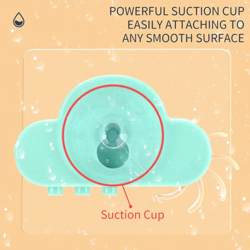 8 részes, vízesést imitáló fürdőjáték vidám állatfigurákkal - elem nélkül működő készségfejlesztő kádjáték forgó kerekekkel élénk színekben