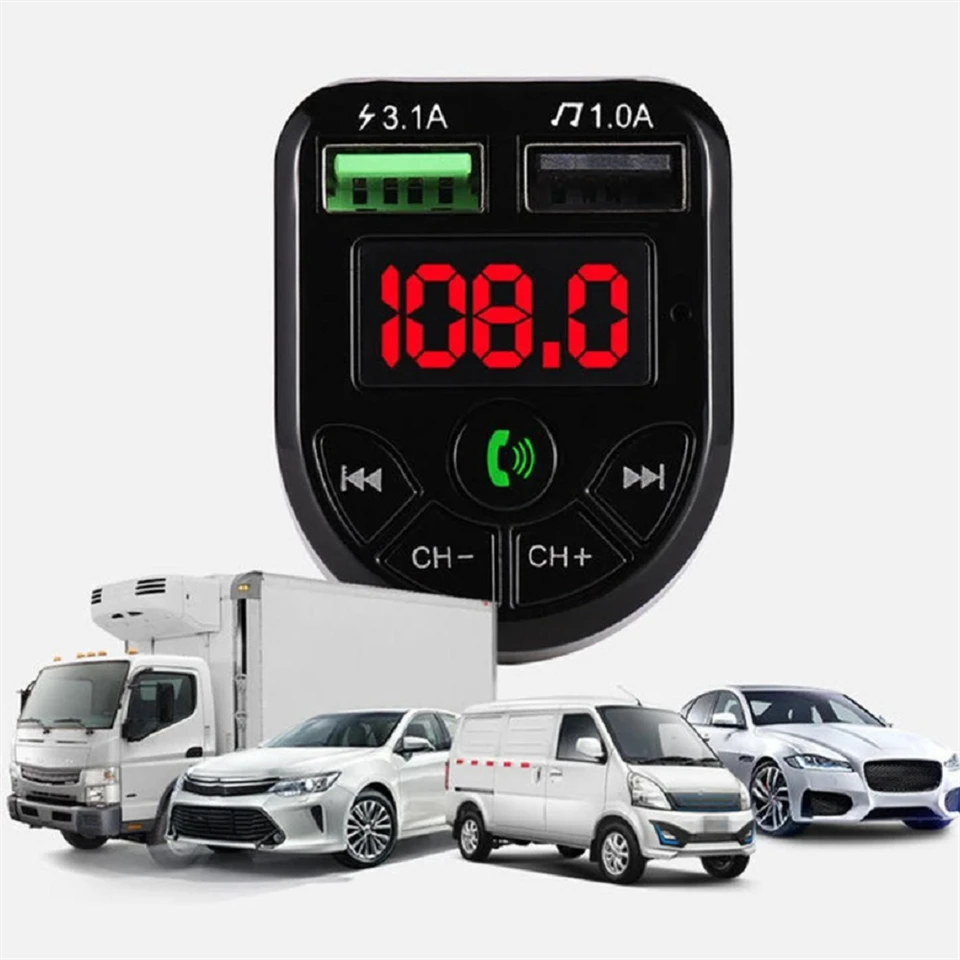 CAR E5 Bluetooth FM transmitter - kihangosító funcióval