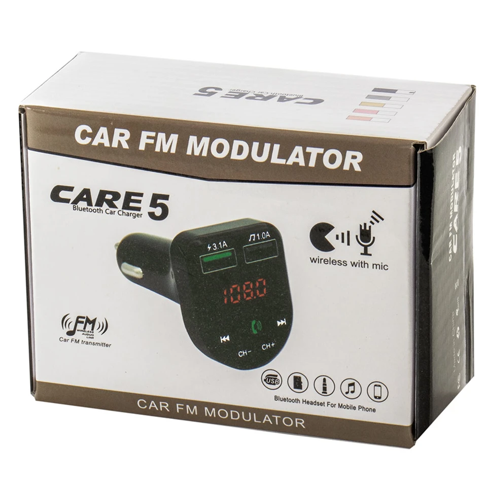 CAR E5 Bluetooth FM transmitter - kihangosító funcióval
