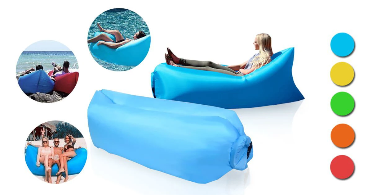 LAZY+ összecsukható, hordozható relax ágy - Lazy bag/légágy - 170x70x50cm