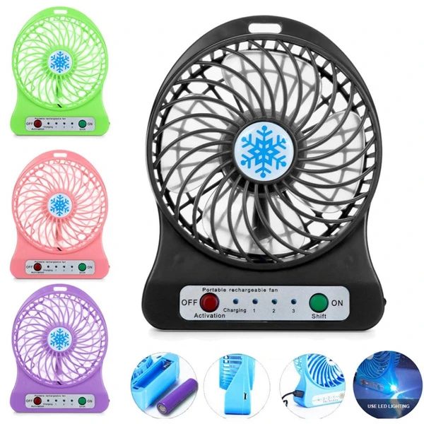 Mini hordozható akkus ventilátor LED fénnyel – frissítő hűvös és világítás bárhol és bármikor( BBL)