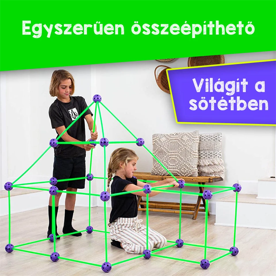 FORTKID várépítő készlet gyerekeknek - világít a sötétben