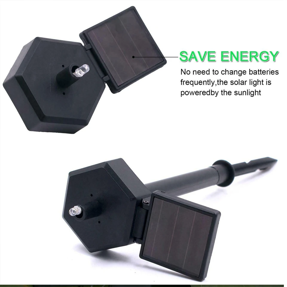 Bagoly alakú LED-es, napelemes kültéri dekor lámpa leszúrótüskével