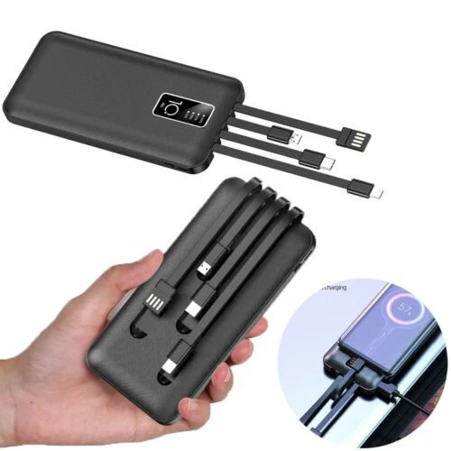 Power bank 4 féle beépített kábellel - 20000 mAh