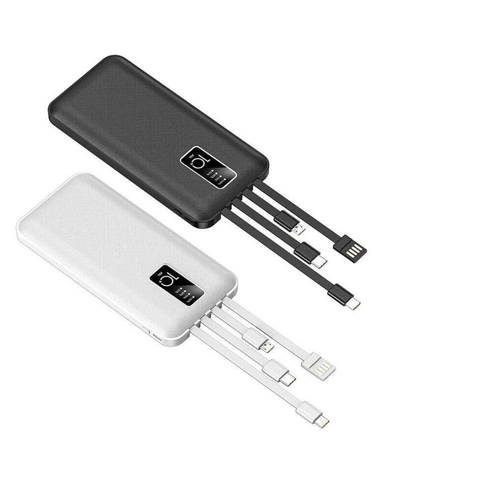 Power bank 4 féle beépített kábellel - 20000 mAh