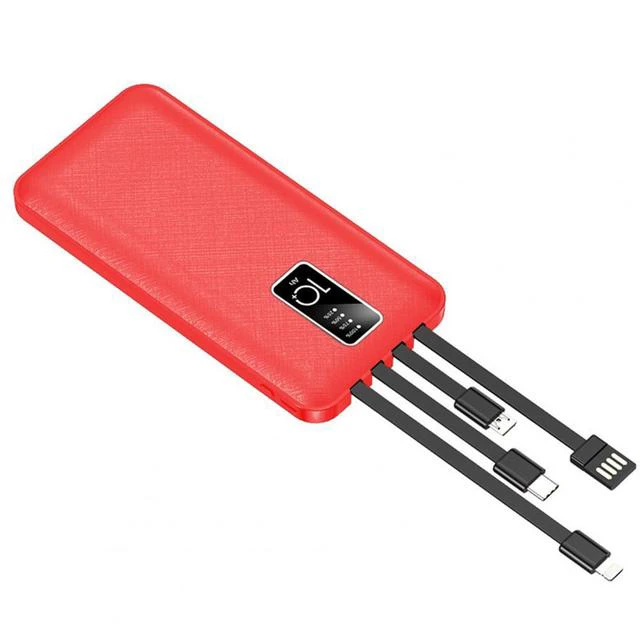 Power bank 4 féle beépített kábellel - 20000 mAh
