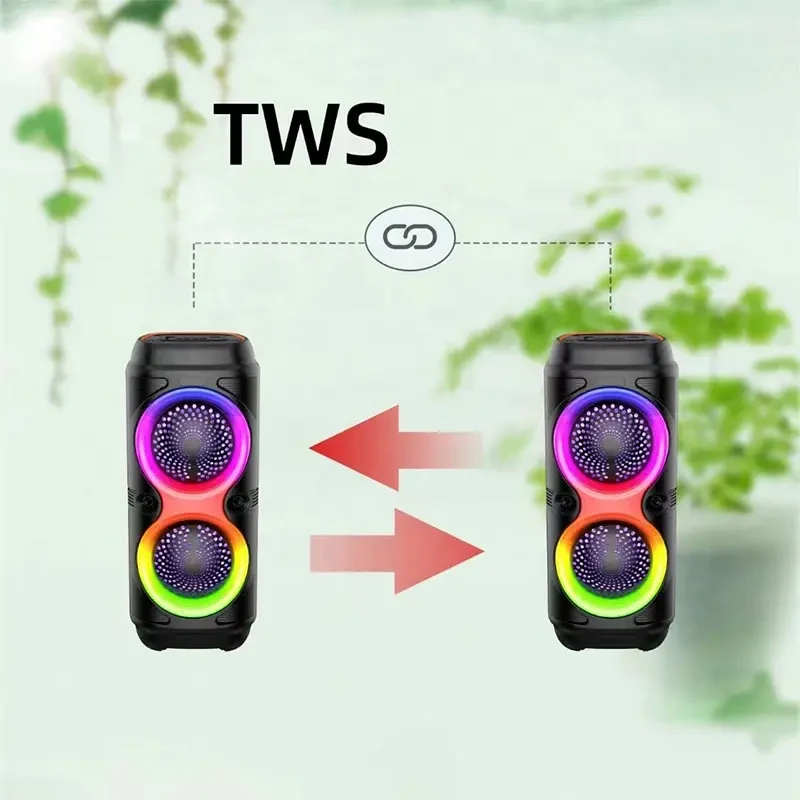 ABS-2401 Bluetooth party hangfal 1800 mAh akkumulátorral, lenyűgöző RGB LED fényekkel és erős basszussal