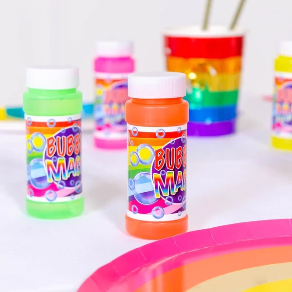 Buborékfújó utántöltő készlet - 5 db 50 ml-es folyadékkal - buborékfújó pisztolyhoz és hagyományos buborékfújóhoz is használható