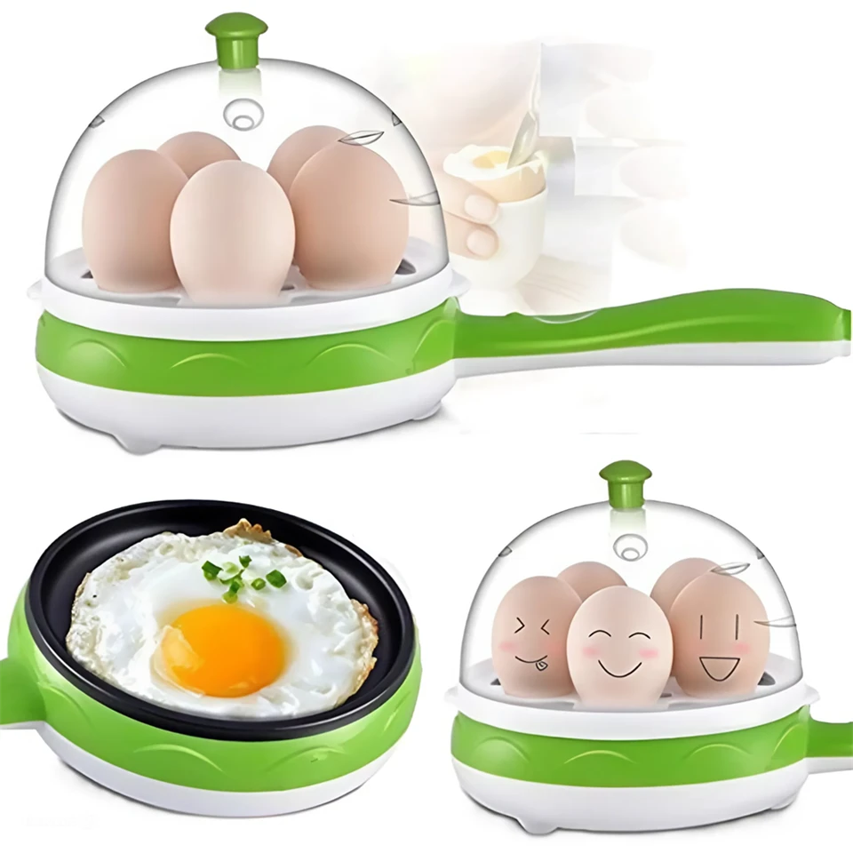 Multifunkciós hordozható tojásfőző készülék és elektromos serpenyő búrával - 350 W