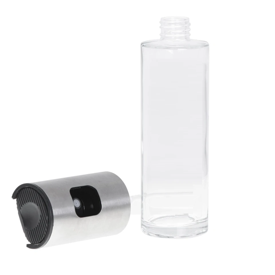 BBQ olaj- és ecetpermetező spray – rozsdamentes acél és üveg, 100 ml – precíz adagolás és stílusos dizájn
