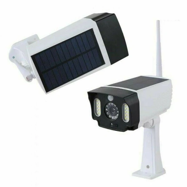 T-28 napelemes, mozgásérzékelős álkamera LED reflektorral, időjárásálló kivitelben - MSK