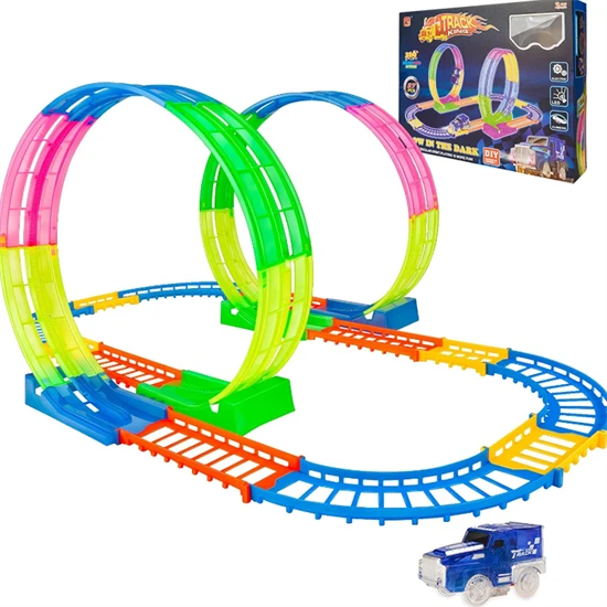 Magic Tracks autópálya LED-es kisautóval