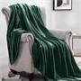Kellemes tapintású puha plüss takaró - sötétzöld pléd, 150*200cm