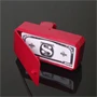 Money gun - piros színű elektromos pénzkilövő pisztoly 100 db játék bankjeggyel - esküvőre, bulira, fotózáshoz