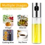 BBQ olaj- és ecetpermetező spray – rozsdamentes acél és üveg, 100 ml – precíz adagolás és stílusos dizájn